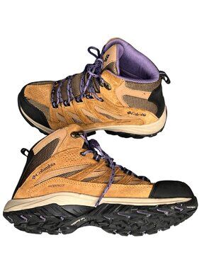 Columbia Women's Crestwood MID Waterproof Hiking Shoe Leather and Mesh sz 8.5